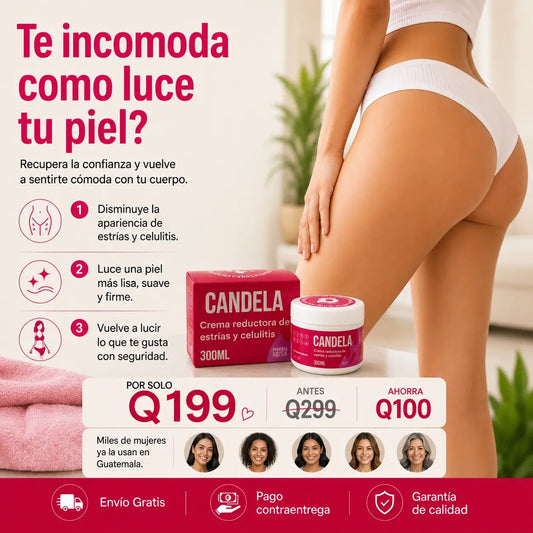 CANDELA | Crema para reducir la apariencia de estrias y celulitis