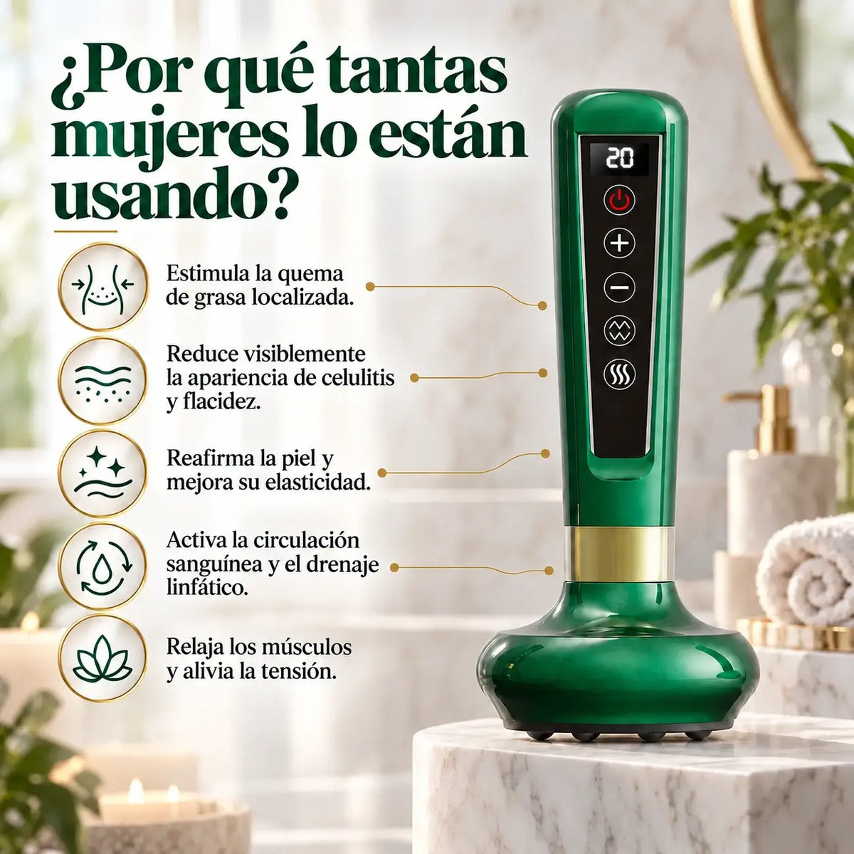 DermaSculpt Masajeador Anticelulitis con tecnología estética profesional