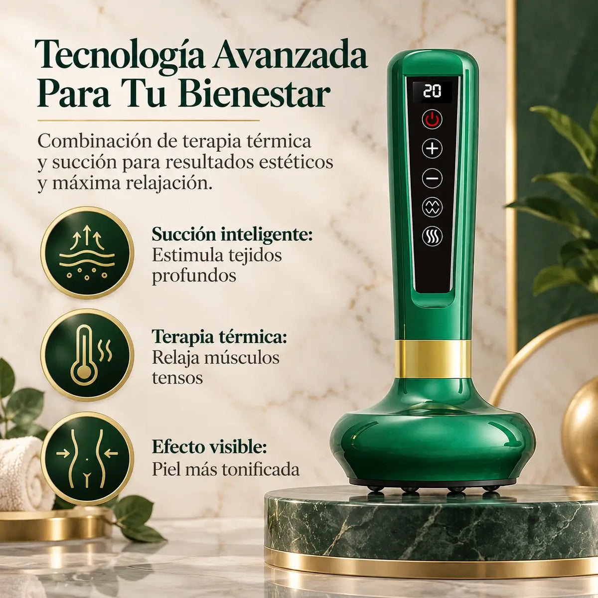 DermaSculpt Masajeador Anticelulitis con tecnología estética profesional