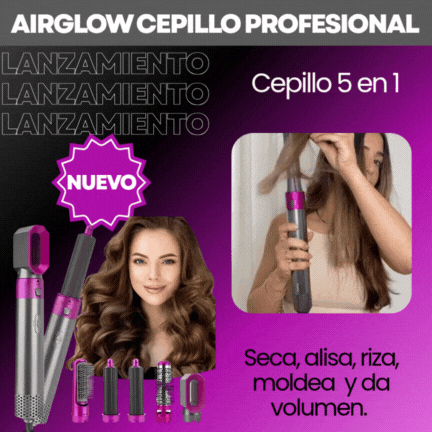 AIRGLOW | CEPILLO SECADOR PROFESIONAL 5 EN 1