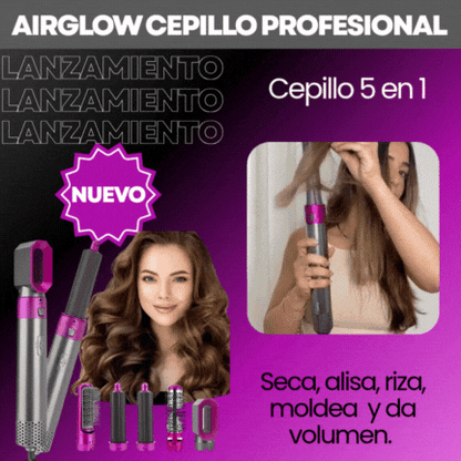 AIRGLOW | CEPILLO SECADOR PROFESIONAL 5 EN 1