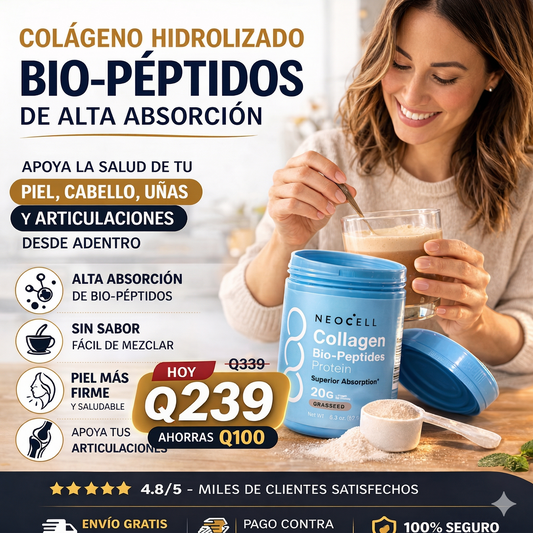 Colageno hidrolizado en polvo | Mejora tu piel, cabello, uñas y articulaciones desde adentro