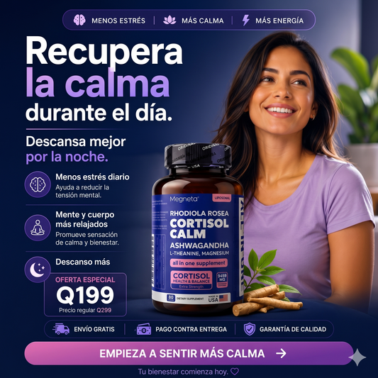CORTISOL CALM CON ASHWAGANDHA | Duerme mejor, relájate más y despierta con energía
