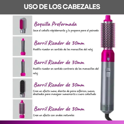 AIRGLOW | CEPILLO SECADOR PROFESIONAL 5 EN 1