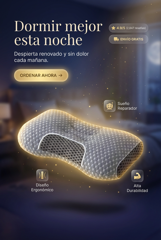 Almohada Ergonomica Cervical | Soporte perfecto para un sueño reparador