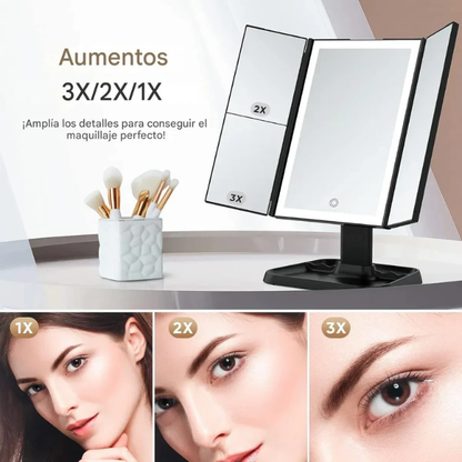 Espejo plegable LED táctil |El regalo perfecto para este día de la madre