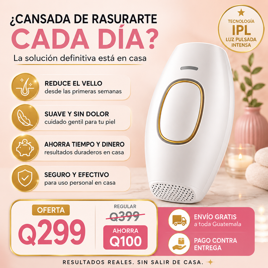 Depiladora IPL Pro | Reduce progresivamente el vello desde casa