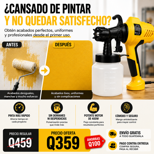Pistola Pulverizadora de Pintura ProMax | Pinta más rápido, fácil y con acabados uniformes