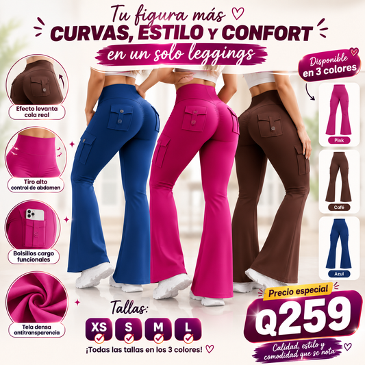 Leggins cargo levanta cola | Realza tu silueta al instante