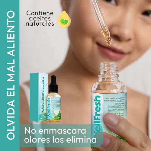 Wellfresh gotas para el mal aliento | Frescura extrema y protección completa para tu sonrisa