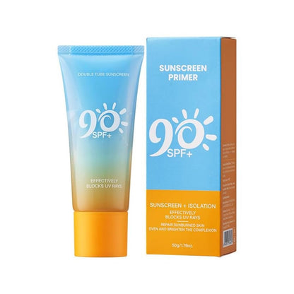 Protector Solar SPF 90+ 2 en 1 |Protección avanzada + acabado perfecto tipo primer