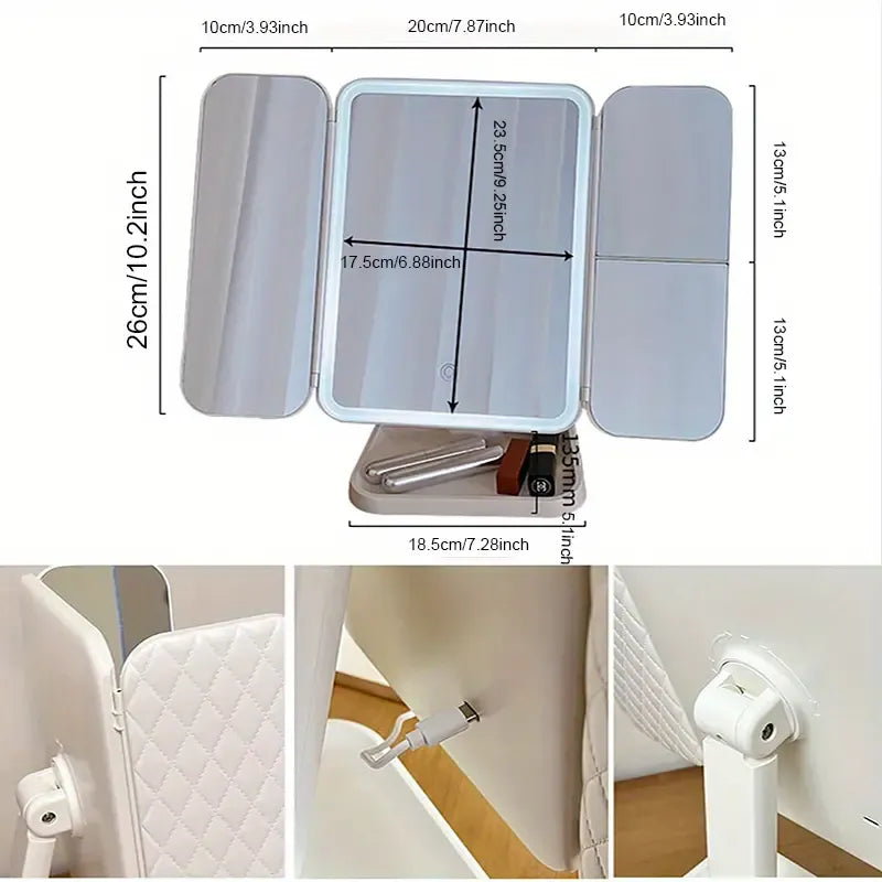 Espejo plegable LED táctil |El regalo perfecto para este día de la madre