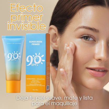 Protector Solar SPF 90+ 2 en 1 |Protección avanzada + acabado perfecto tipo primer